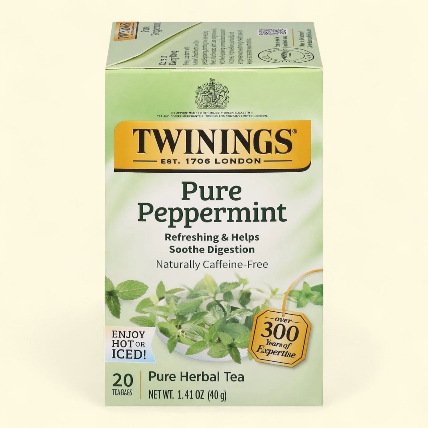 Twinings Of London Pure Peppermint Herbal Tea Bags, - 1.41 oz