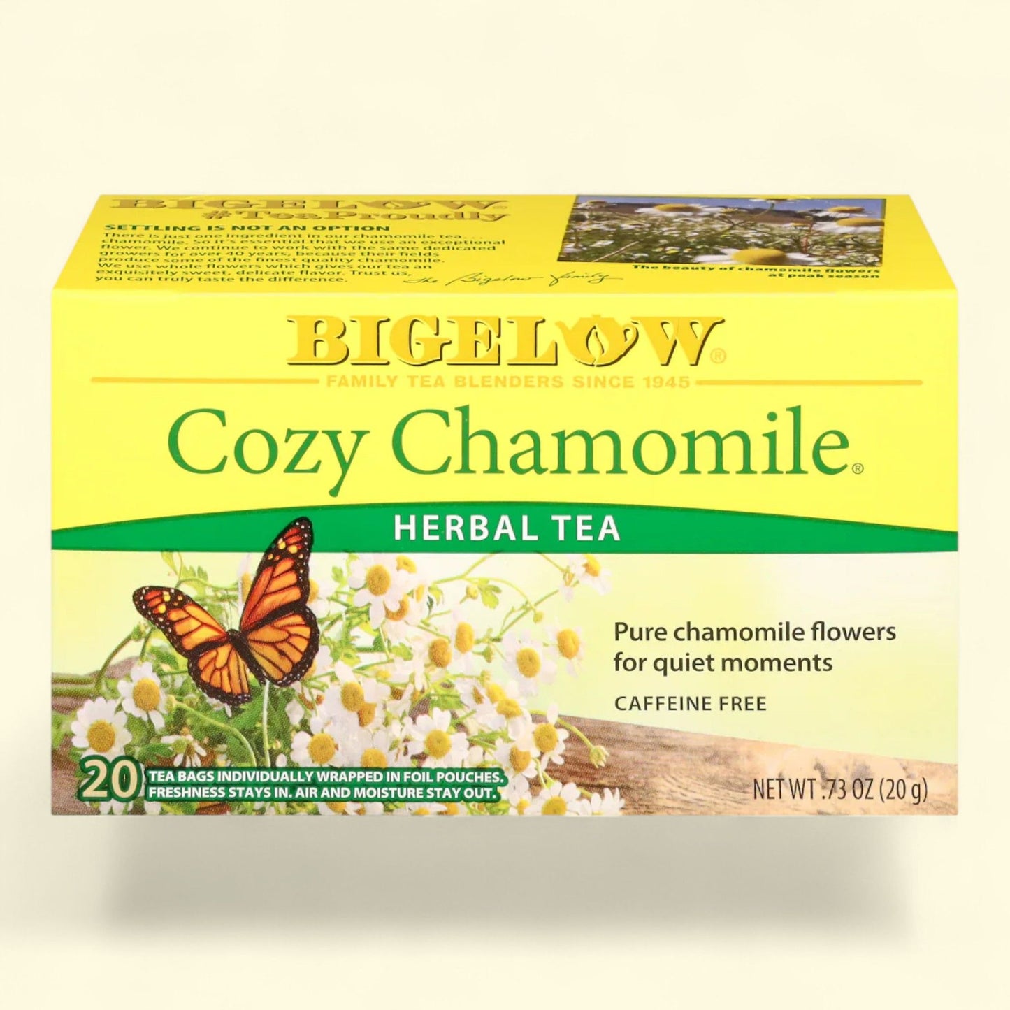 Bigelow Cozy Chamomile Herbal Tea Bags, 20 ct