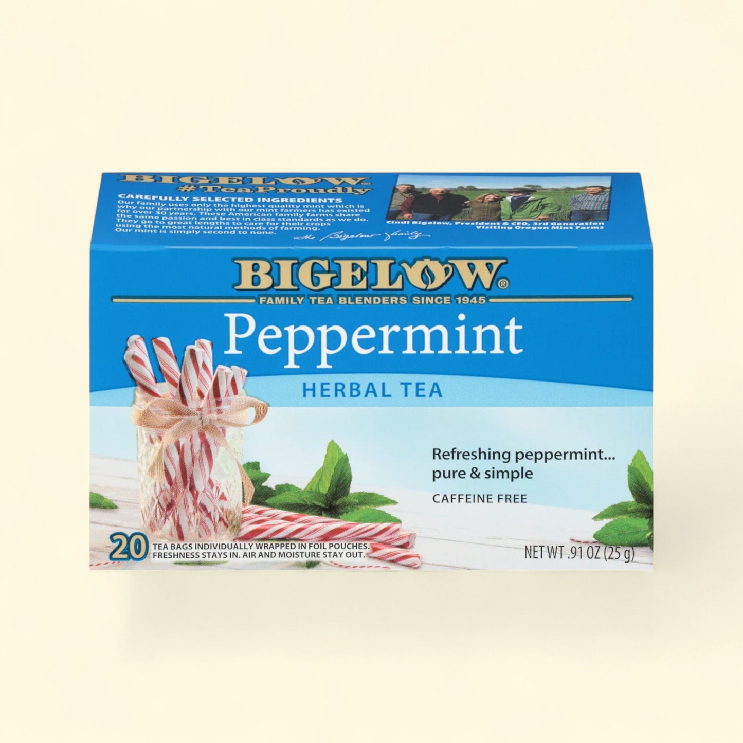 Bigelow Peppermint Herbal Tea Bags, 20 ct — authentic US product shipped worldwide by Treatspree