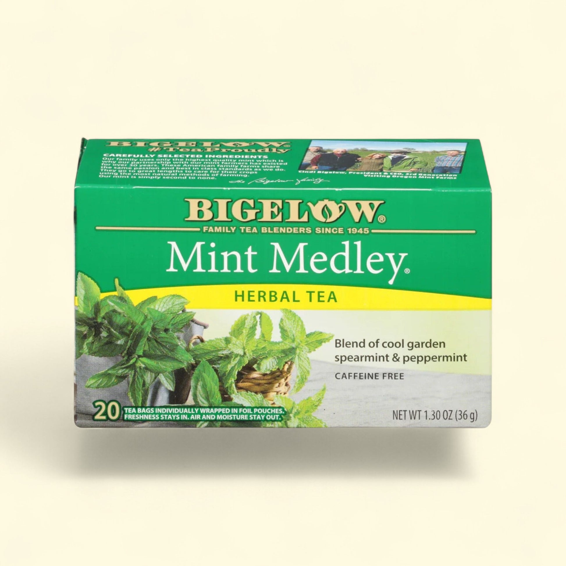 Bigelow, Mint Medley Herbal Tea Bags, Size — authentic US product shipped worldwide by Treatspree