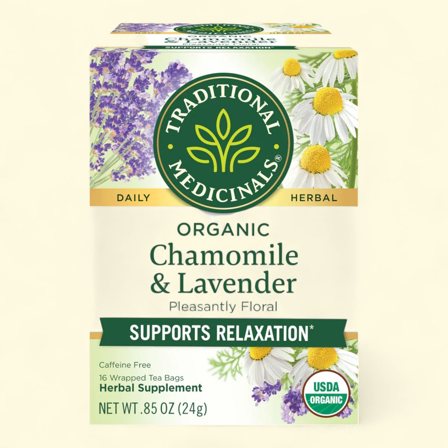 Traditional Medicinals Organic Chamomile & Lavender Tea, 16 ct