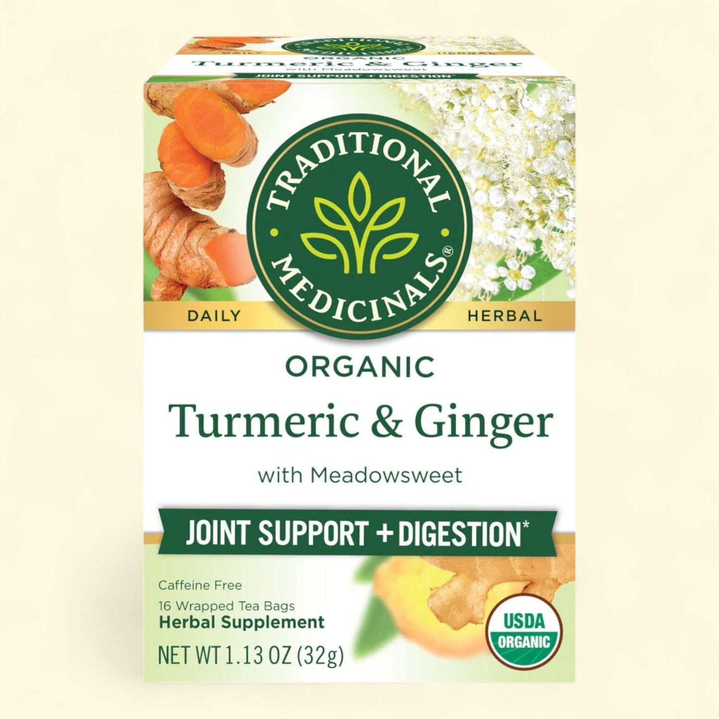 Organic Turmeric & Ginger Tea, Size