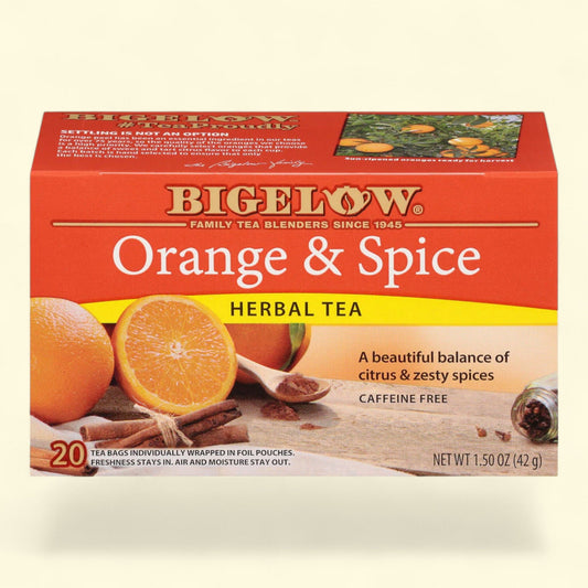 Bigelow Orange & Spice Herbal Tea Bags, Size
