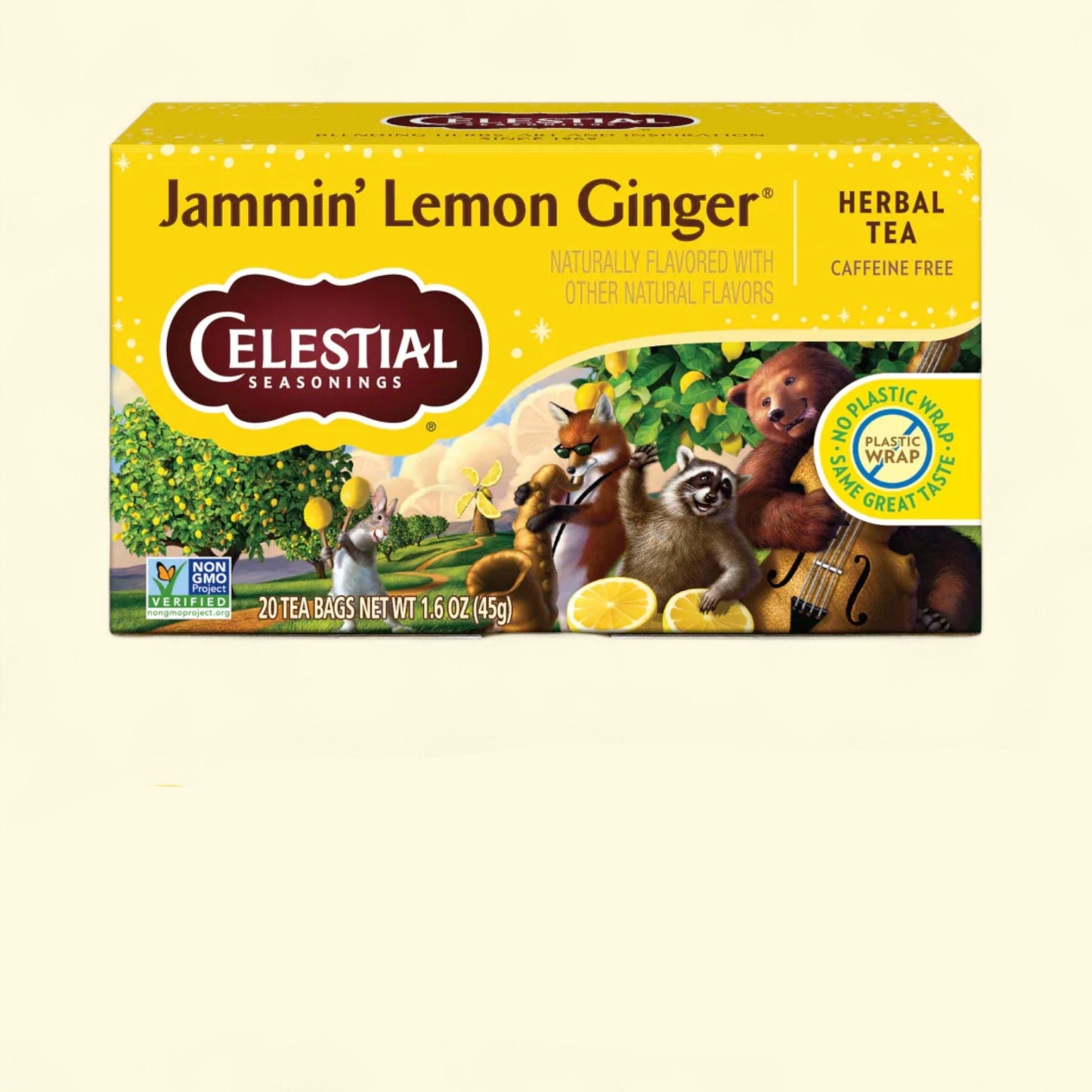 Celestial Seasonings Jammin' Lemon Ginger Herbal Tea, Caffeine Free, Size