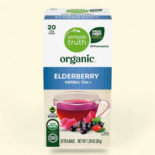 Simple Truth Organic, Elderberry Herbal Tea, 20 ct — authentic US product shipped worldwide by Treatspree