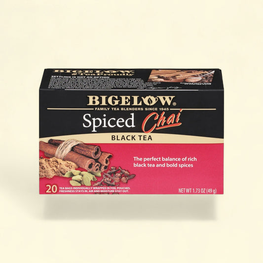 Bigelow Spiced Chai Black Tea Bags,1.73 oz — authentic US product shipped worldwide by Treatspree