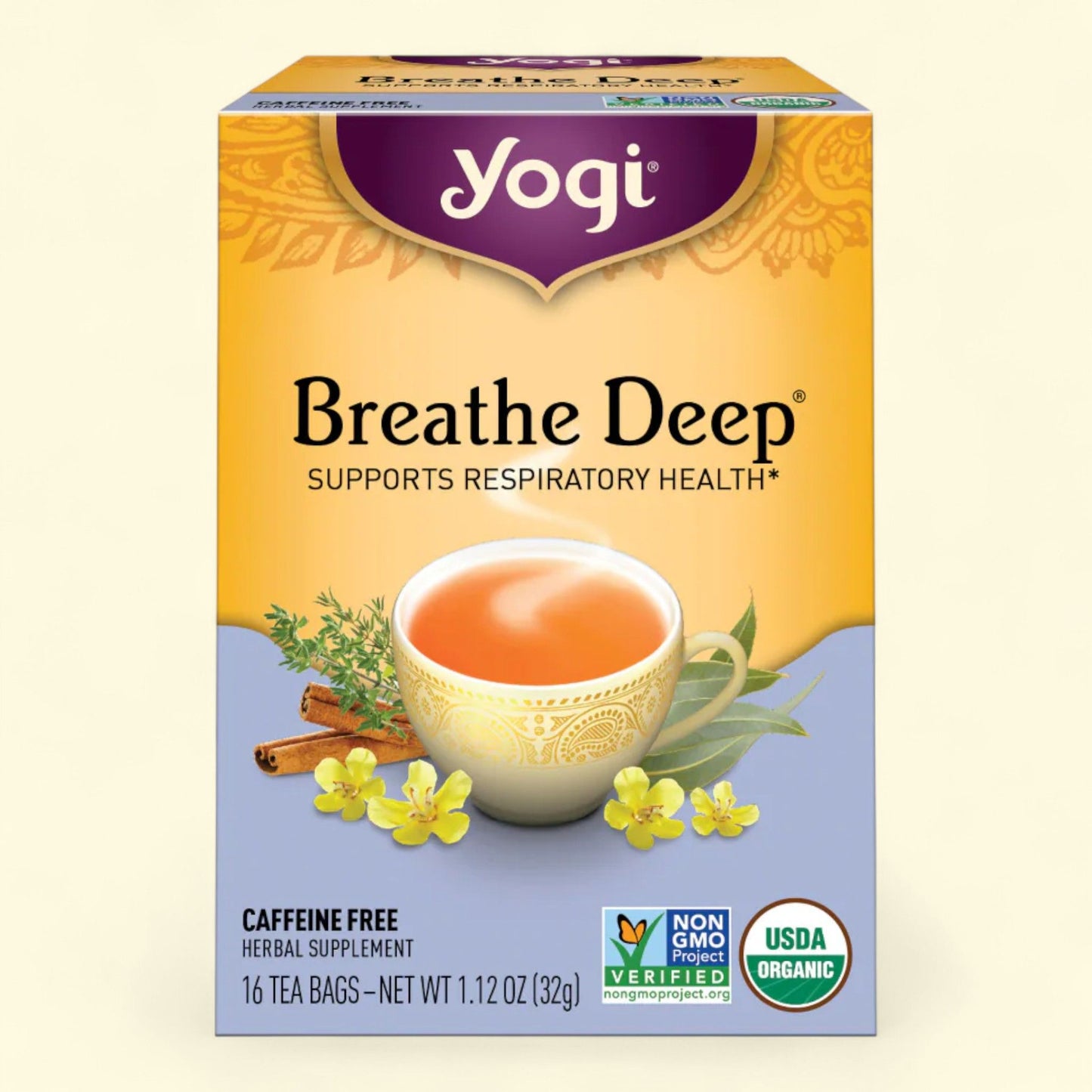 Yogi Breathe Deep Herbal Tea Bags, 16 count