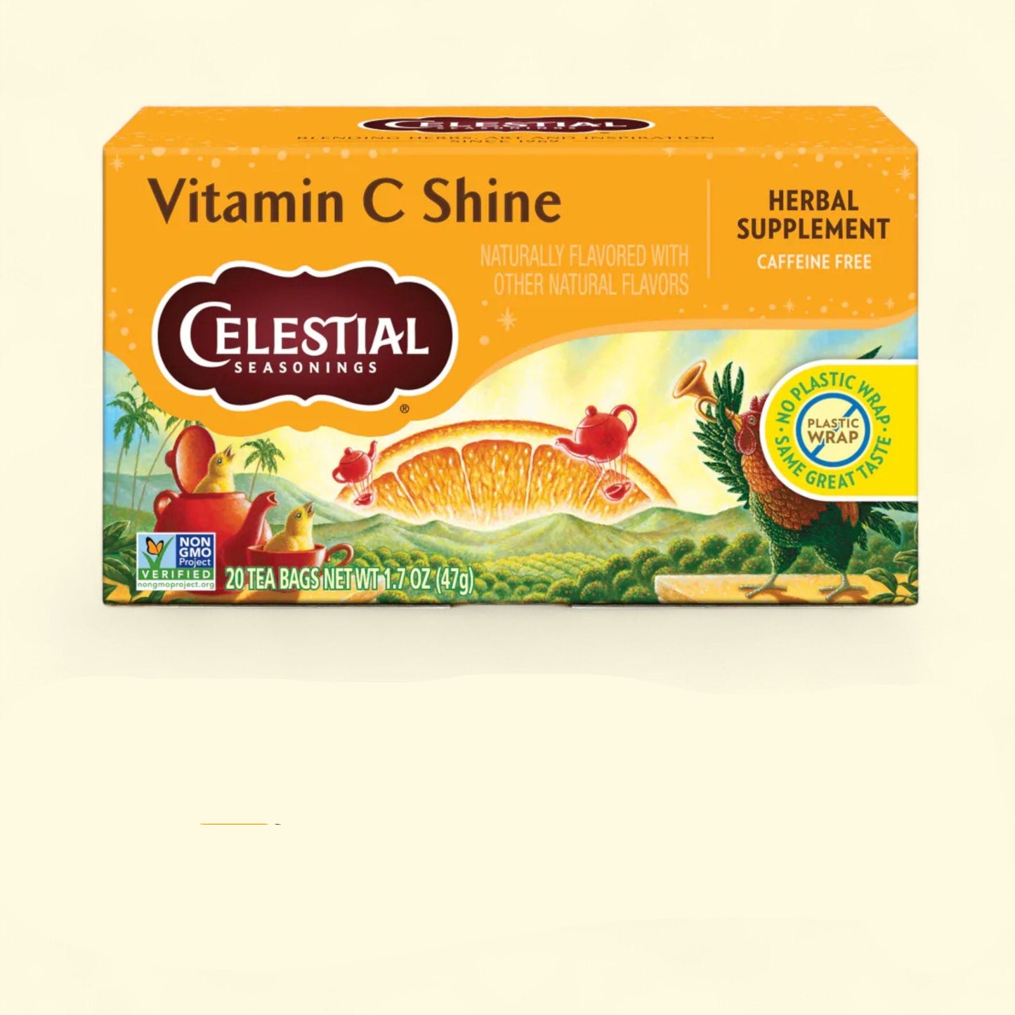 Celestial Seasonings Vitamin C Shine Herbal Tea, Caffeine Free, 1 Box