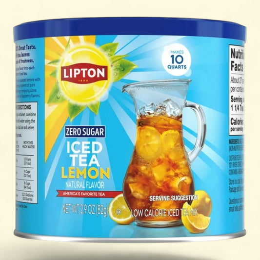 Lipton Zero Sugar Lemon Iced Tea Mix, 10 Quarts