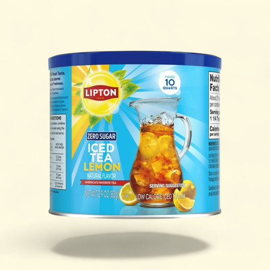 Lipton Zero Sugar Lemon Iced Tea Mix, 10 Quarts — authentic US product shipped worldwide by Treatspree