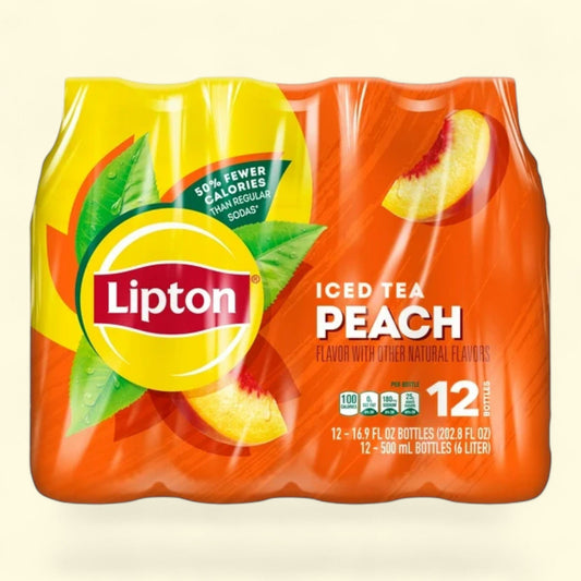 Lipton Peach Iced Tea, 16.9 oz, 12 Pack