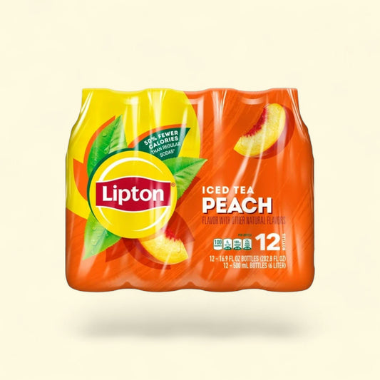 Lipton Peach Iced Tea, 16.9 oz, 12 Pack — authentic US product shipped worldwide by Treatspree