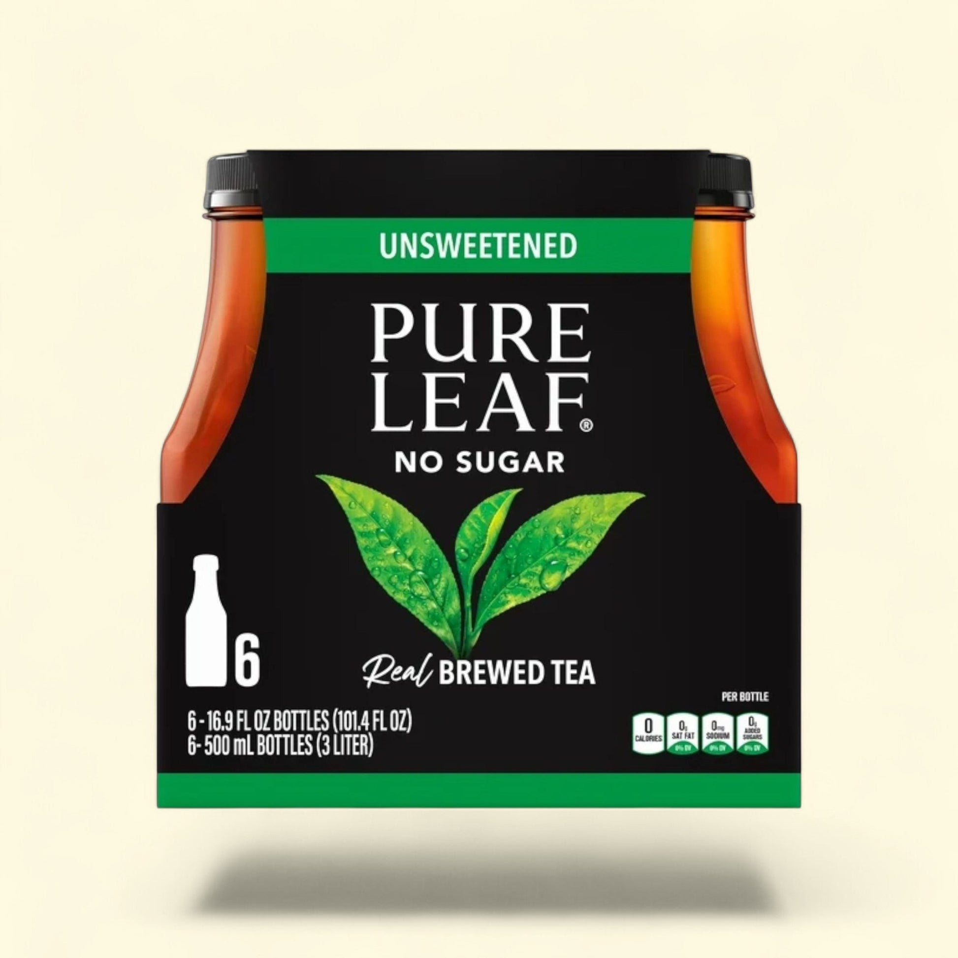 Lipton Pure Leaf Black Iced Tea, 16.9 fl oz, 6 Pack Bottles — authentic US product shipped worldwide by Treatspree