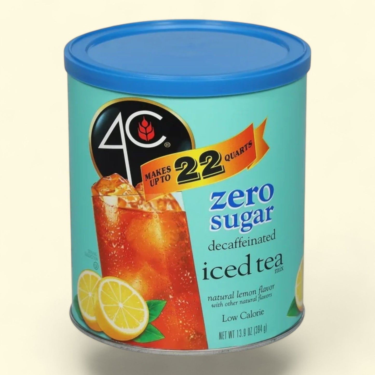 4C Lemon Flavor Iced Tea Mix, 13.9 oz.