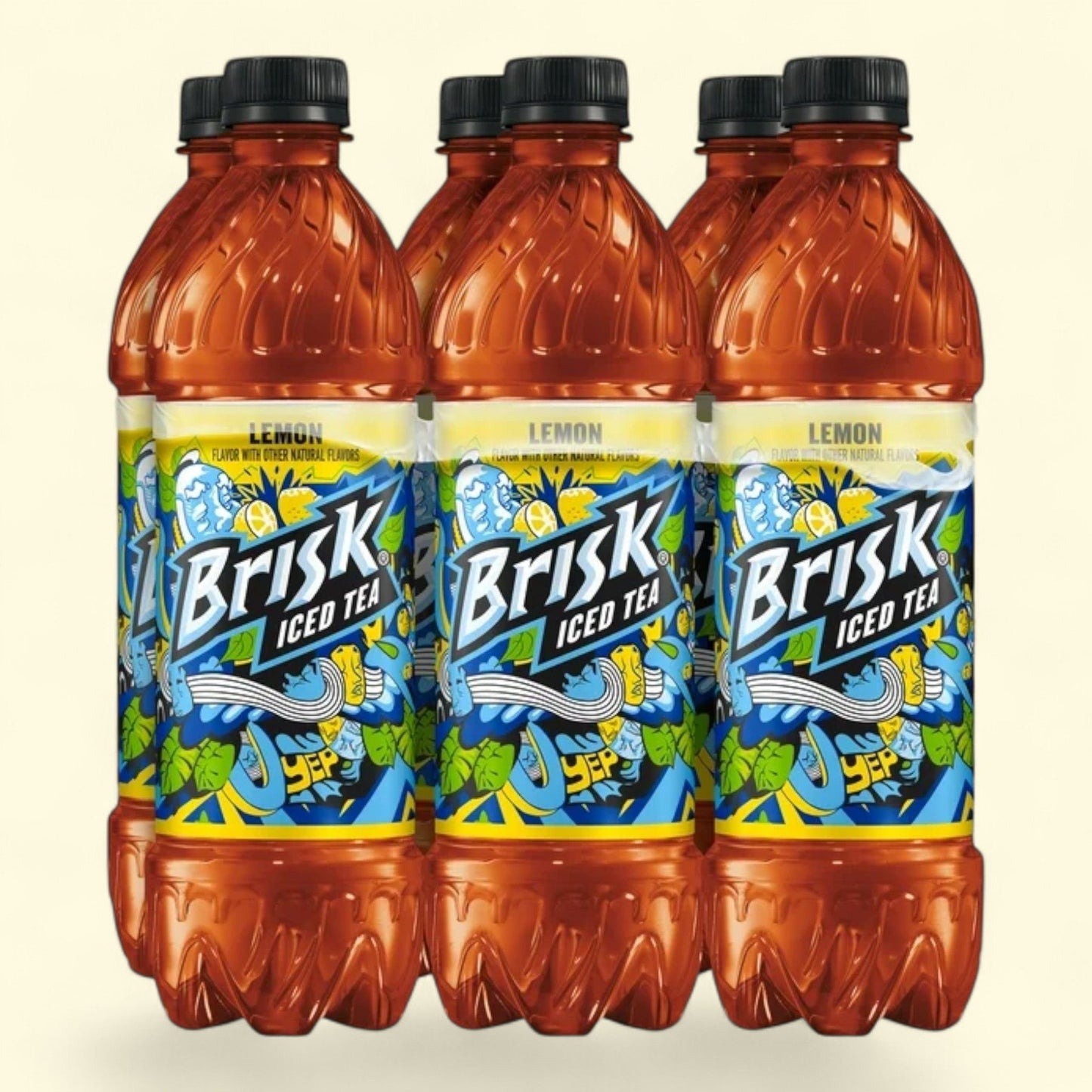 Lipton Brisk Iced Tea, Lemon, 16.9 Fl Oz, 6 Count
