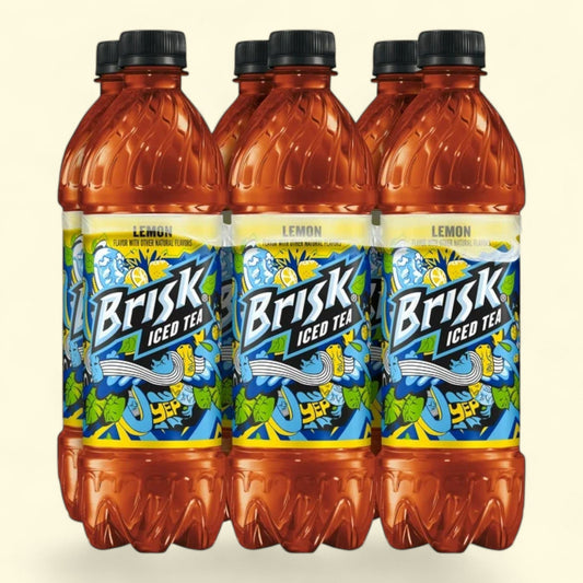 Lipton Brisk Iced Tea, Lemon, 16.9 Fl Oz, 6 Count