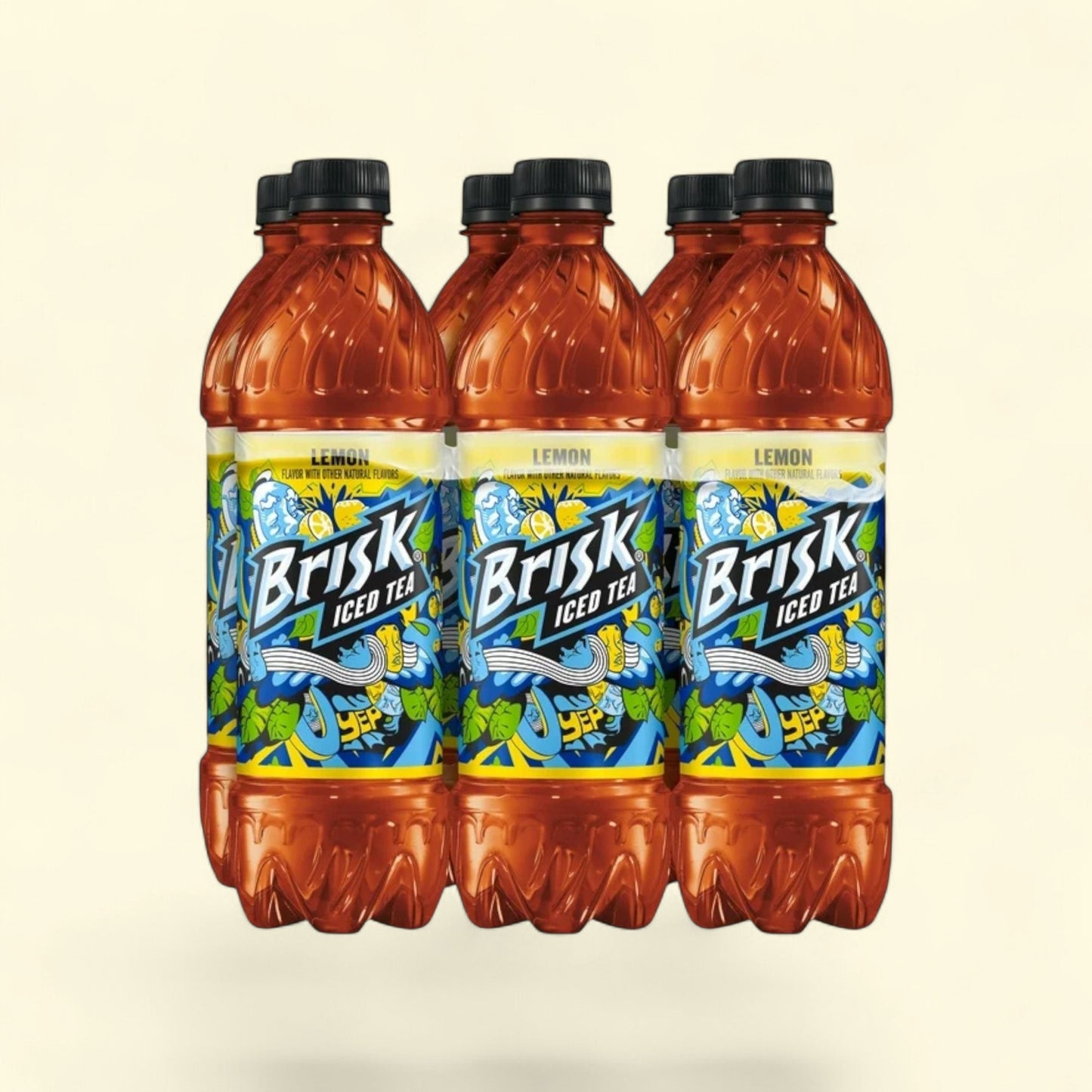 Lipton Brisk Iced Tea, Lemon, 16.9 Fl Oz, 6 Count — authentic US product shipped worldwide by Treatspree