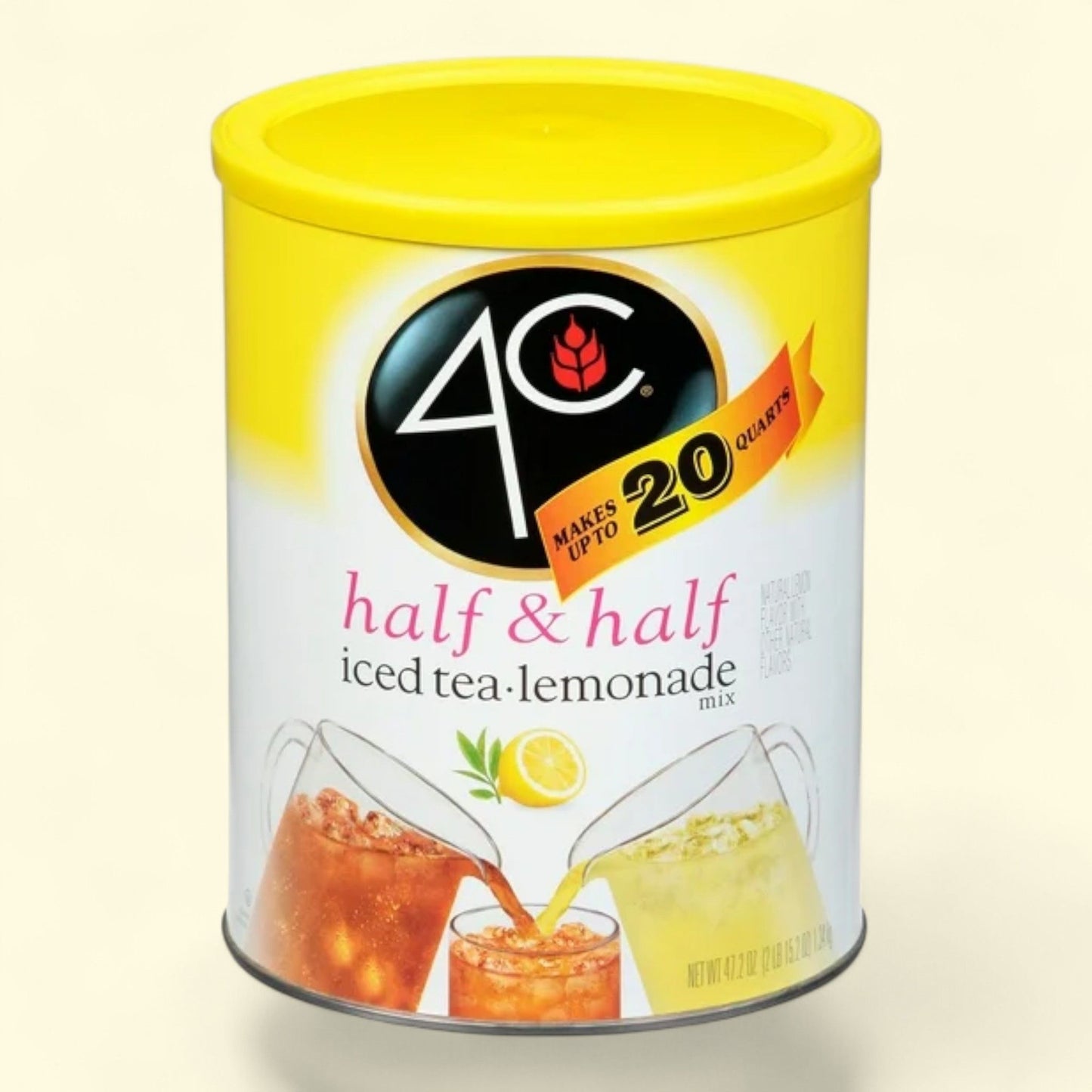4C Drink Mix, Half & Half Iced Tea Lemonade, 50.2 oz