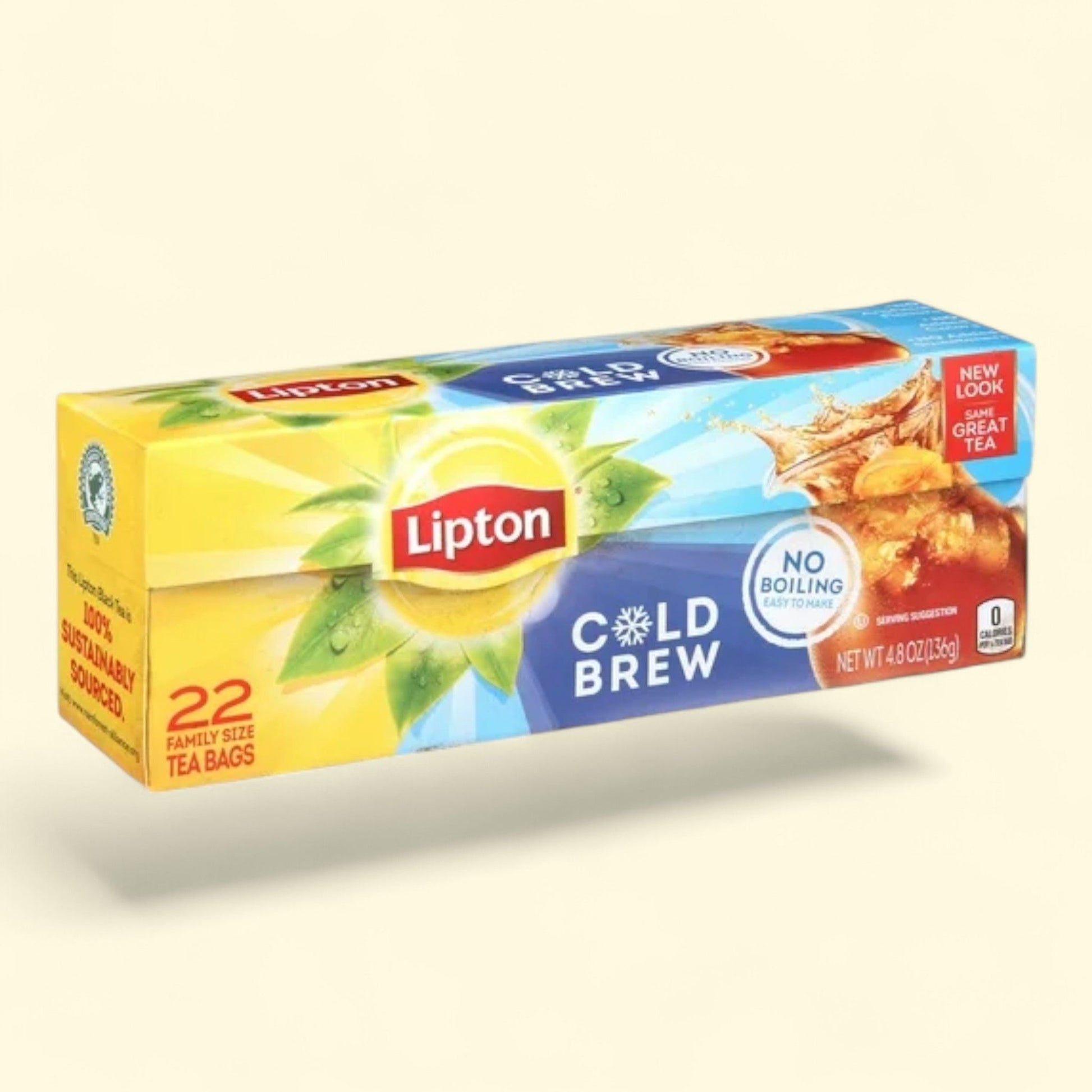 Lipton Iced Black Tea Family Size, 22 Ct — authentic US product shipped worldwide by Treatspree