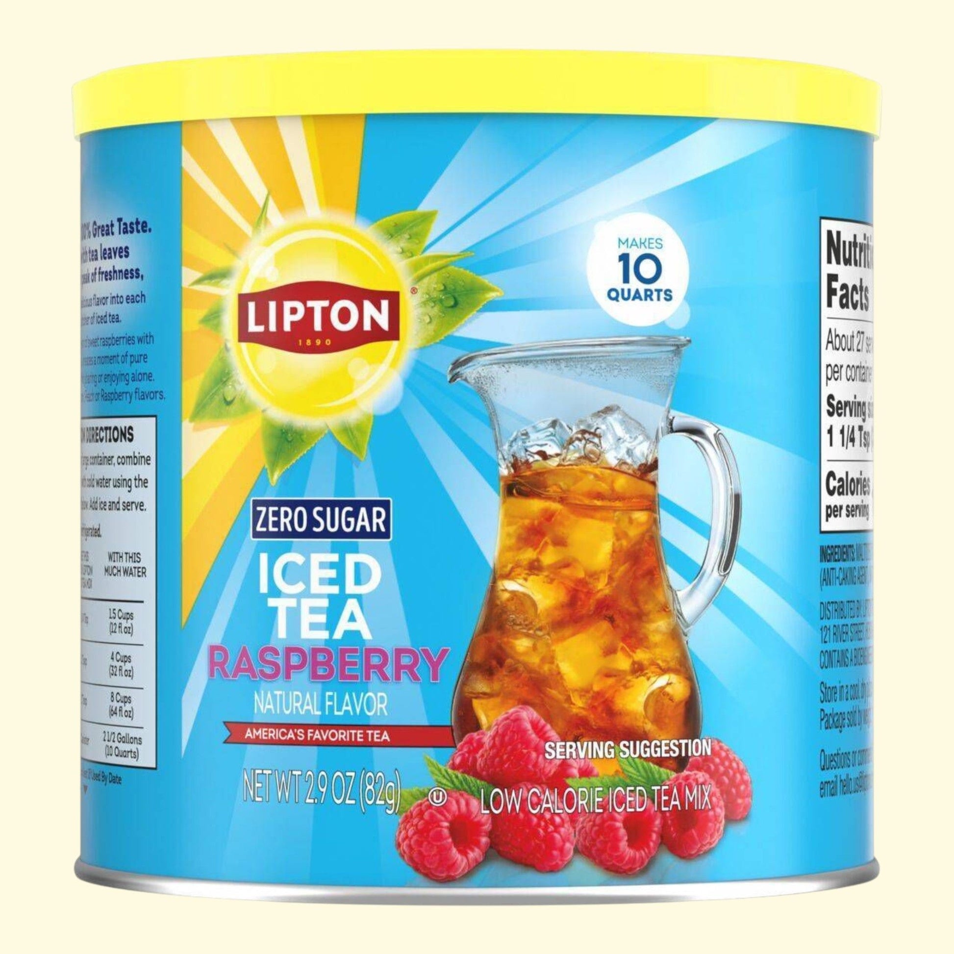 Lipton Raspberry Iced Tea Mix, 2.9oz