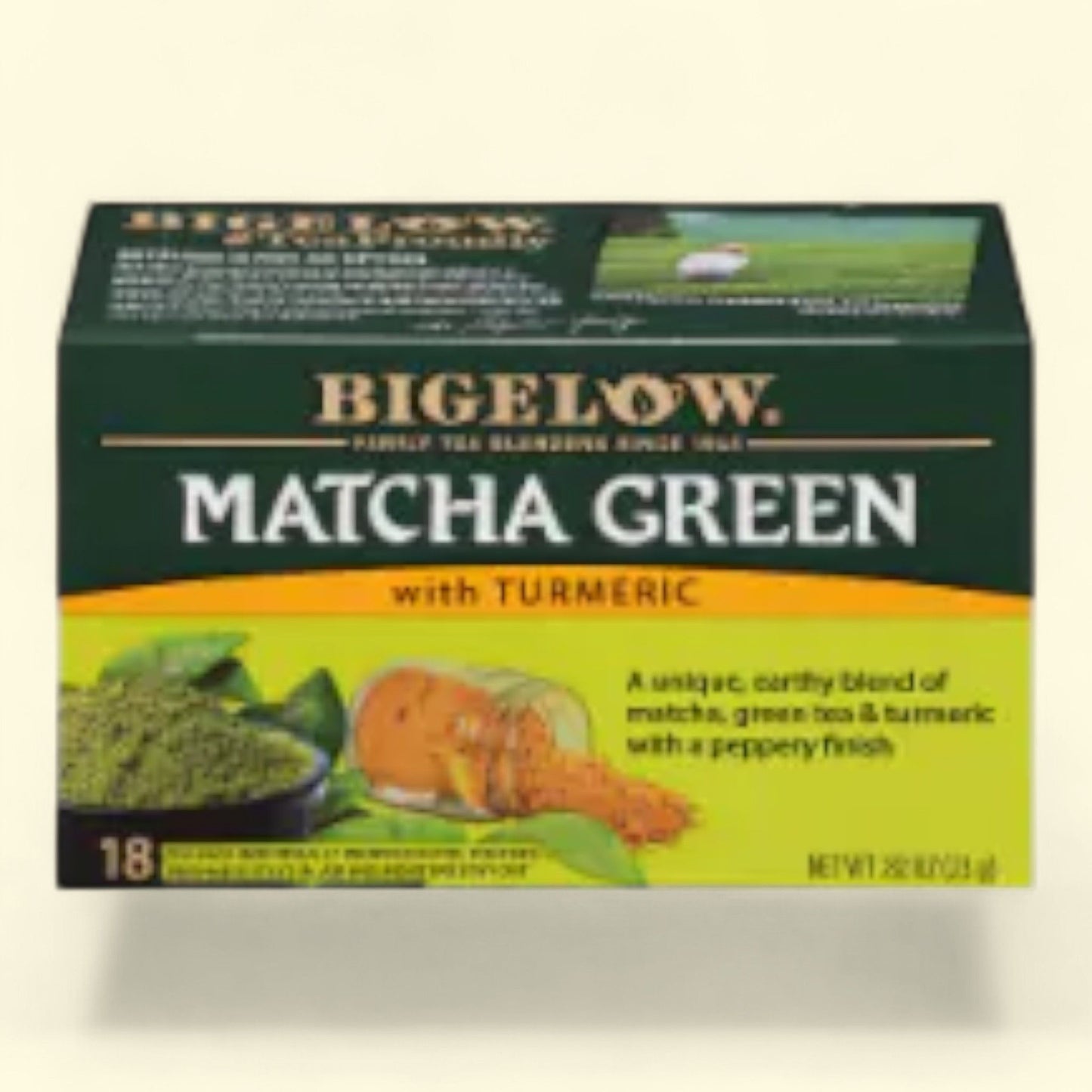 Bigelow Macha Green Tea Bags, Turmeric, Size