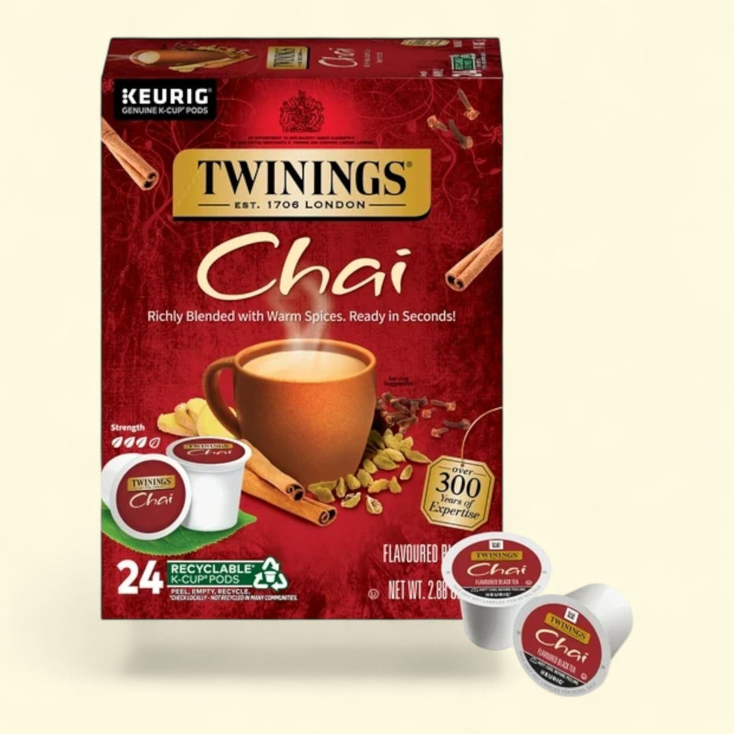 Dosettes K-Cup Twinings Chai Latte, paquet de 24