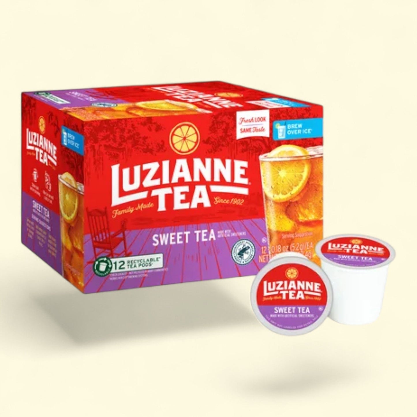 Thé glacé sucré Luzianne en sachets individuels, paquet de 12