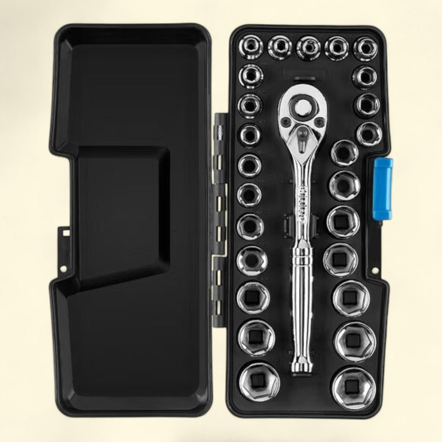 HART Mechanics Tool Set, 26-Piece, 1/4-Inch Drive, Chrome Finish