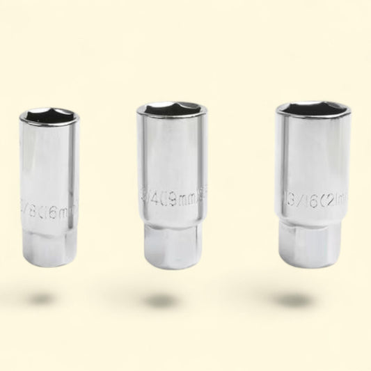 Jeu de douilles pour bougies d'allumage Hyper Tough, 3 pièces, 5/8", 3/4" et 13/16"