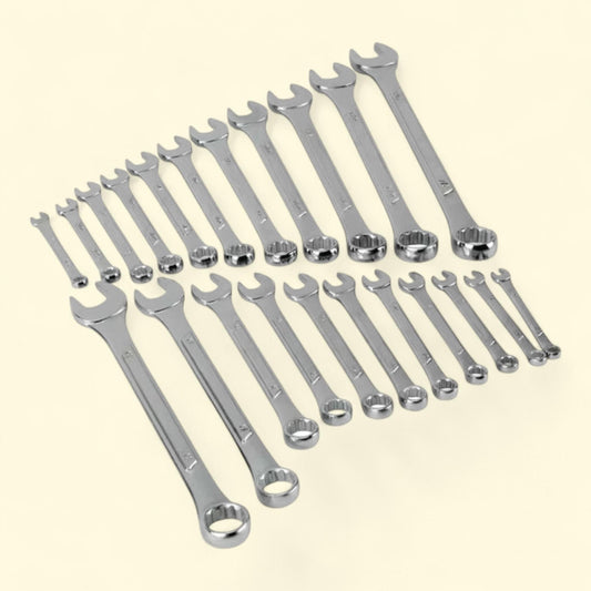 Jeu de 22 clés mixtes Performance Tool W1084, tailles métriques et standard, avec support de rangement