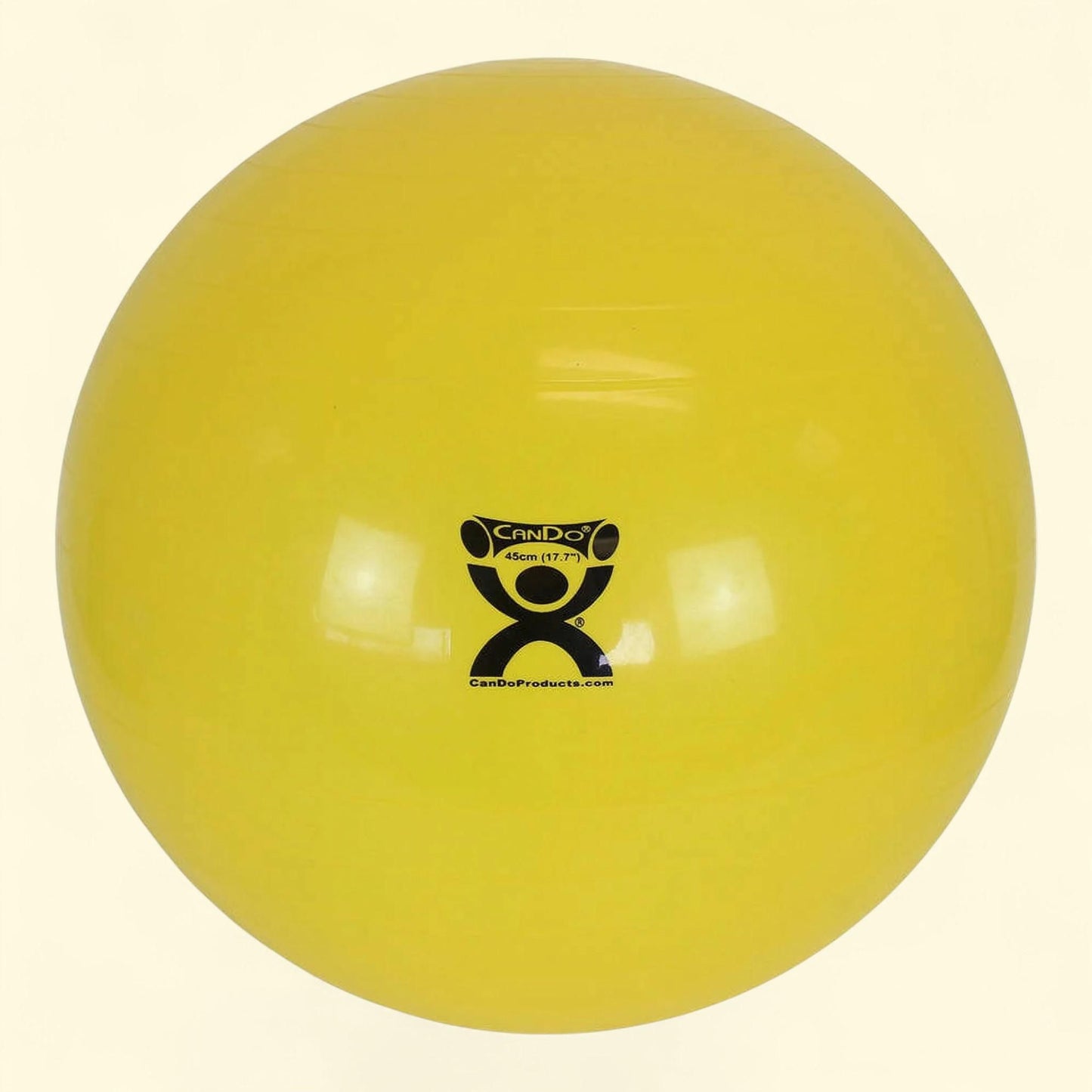 CanDo Inflatable Stability Exercise Yoga Ball, 18" (45 cm) Yellow