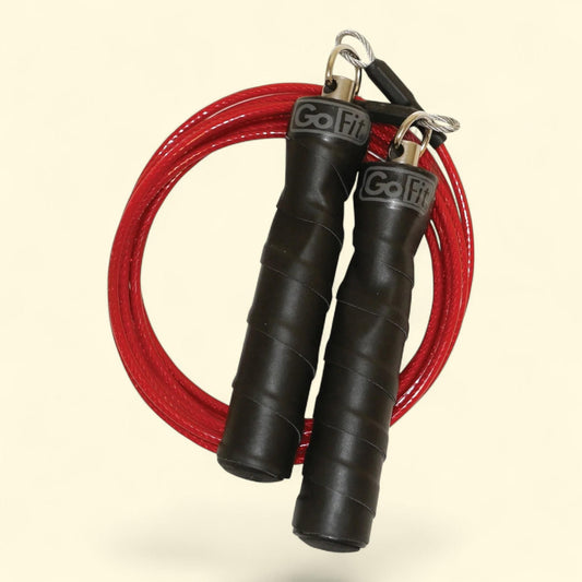 GoFit Pro Cable Jump Rope, 9' - Red