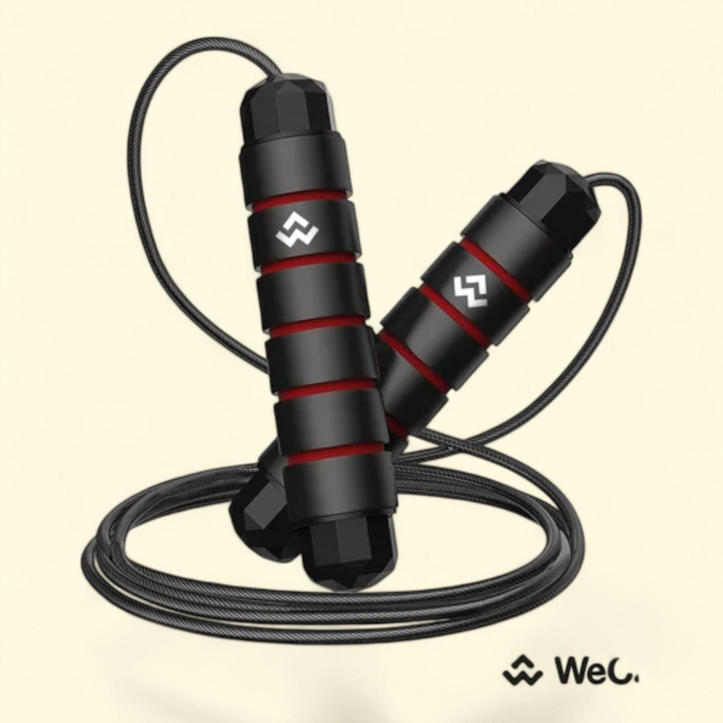 WeCare Fitness Jump Rope, 180g, Black