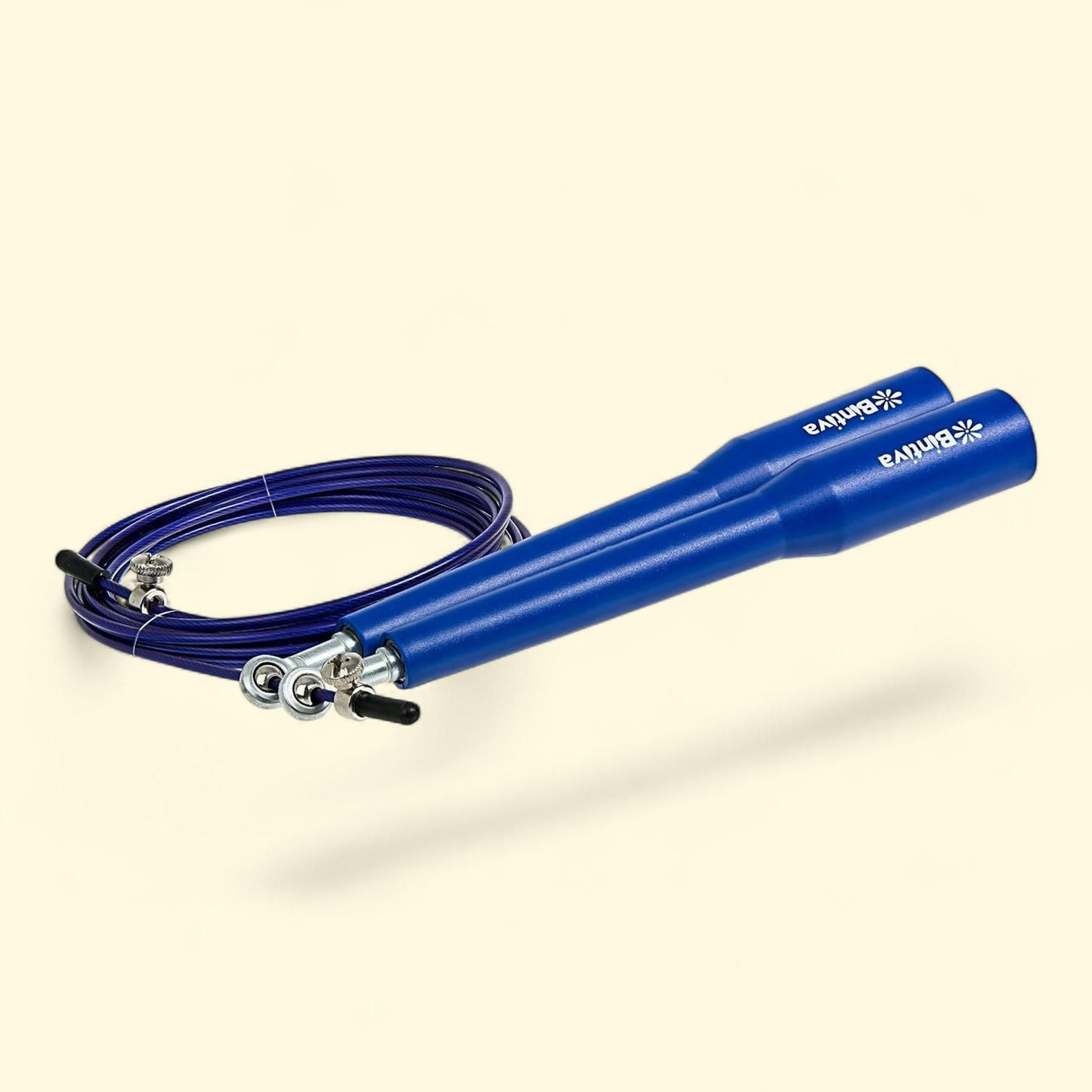 Bintiva Cable Jump Rope, Professional Grade, Metal Ball Bearings, Free Carrying Case, 120' inch