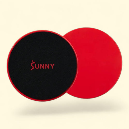 Sunny Health & Fitness Core Exercise Disk, Dual Sided, Lightweight and Portable, Black/Red - NO. 104