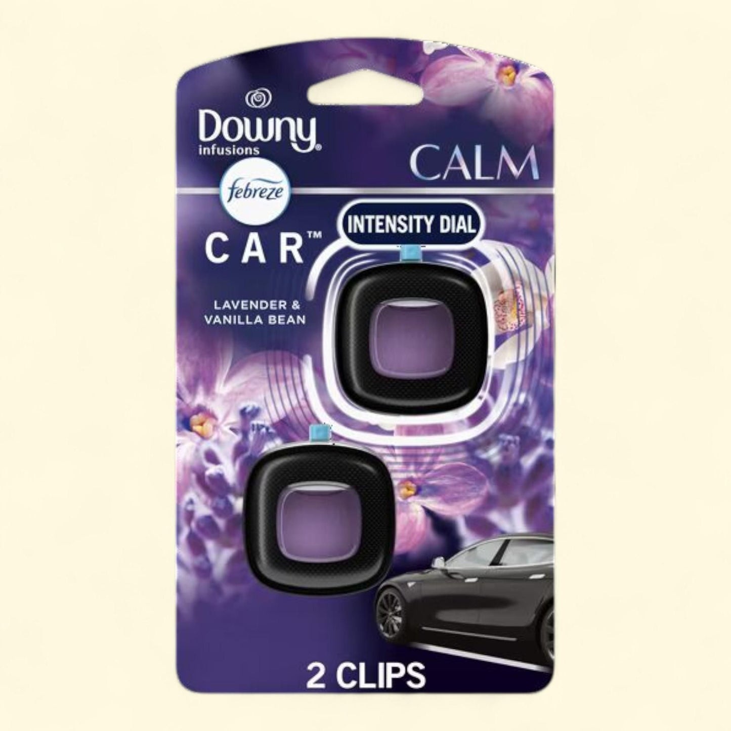 Febreze Car Air Freshener, Lavender & Vanilla Bean, 0.7 fl oz, 2 Count