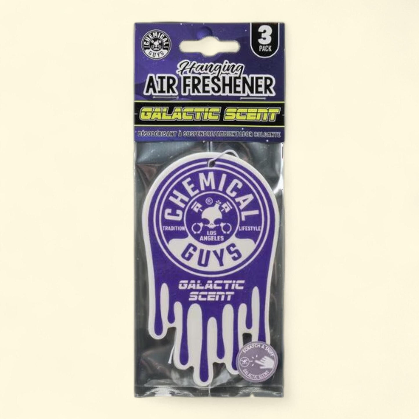 Chemical Guys Hanging Air Freshener 3-pack, Galactic Scent