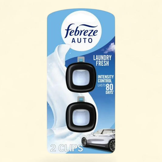 Febreze Car Air Freshener, Laundry Fresh, 2 Count
