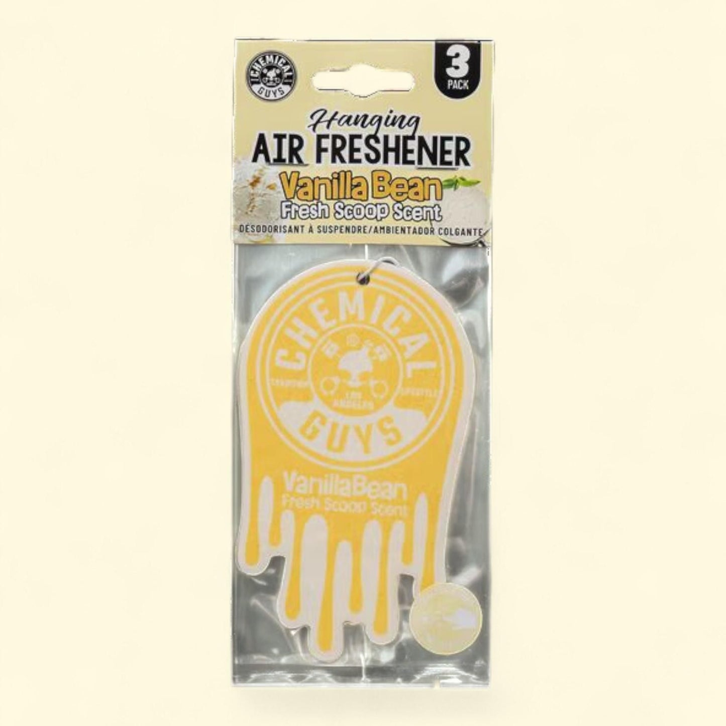 Chemical Guys Vanilla Bean Fresh Scoop Air Freshener, Hanging, 1 count