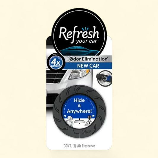 Refresh Your Car! Auto Hanging Air Freshener, New Car Scent, 1 Pack