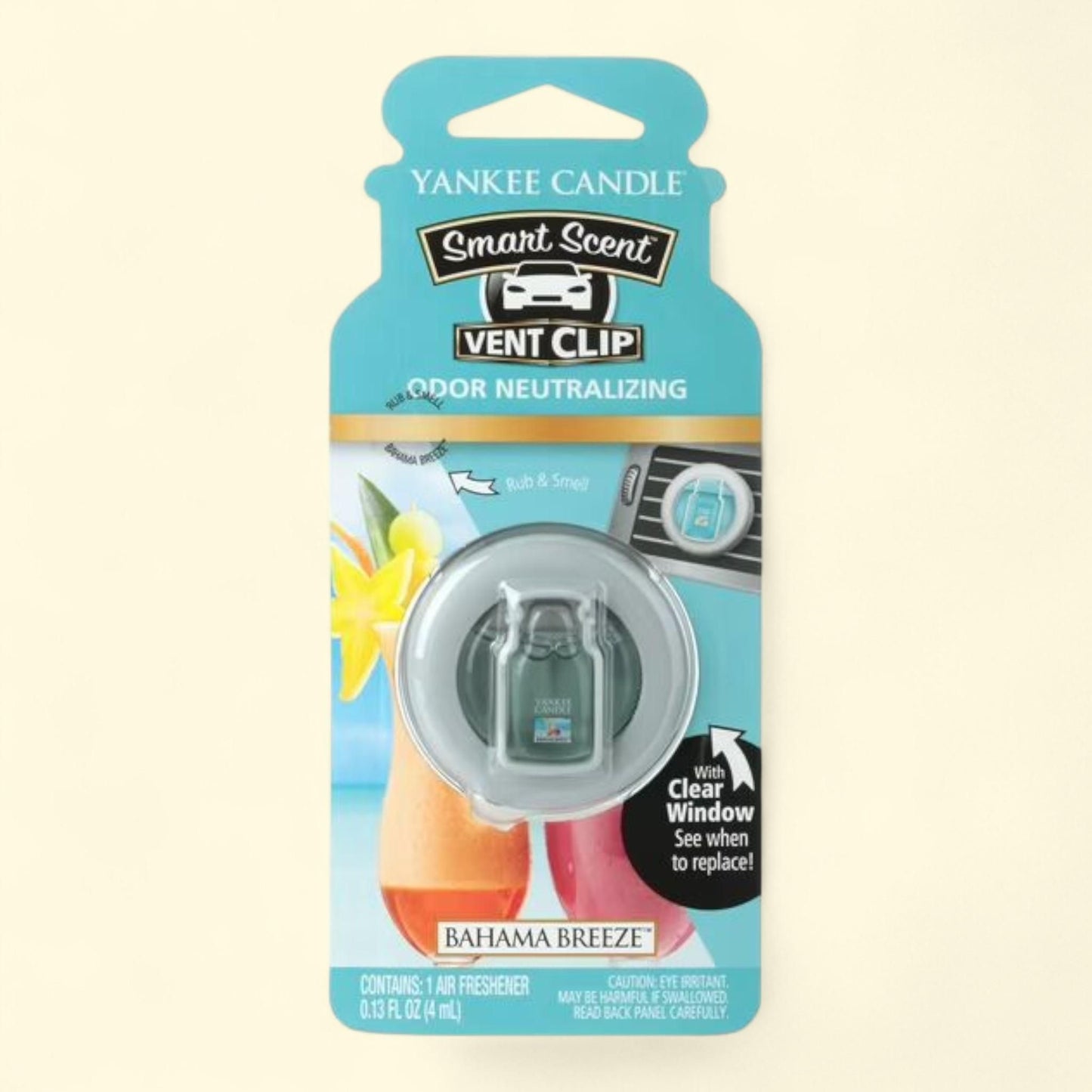 Yankee Candle Smart Scent Bahama Breeze, clip pour aération, désodorisant, 3,85 ml