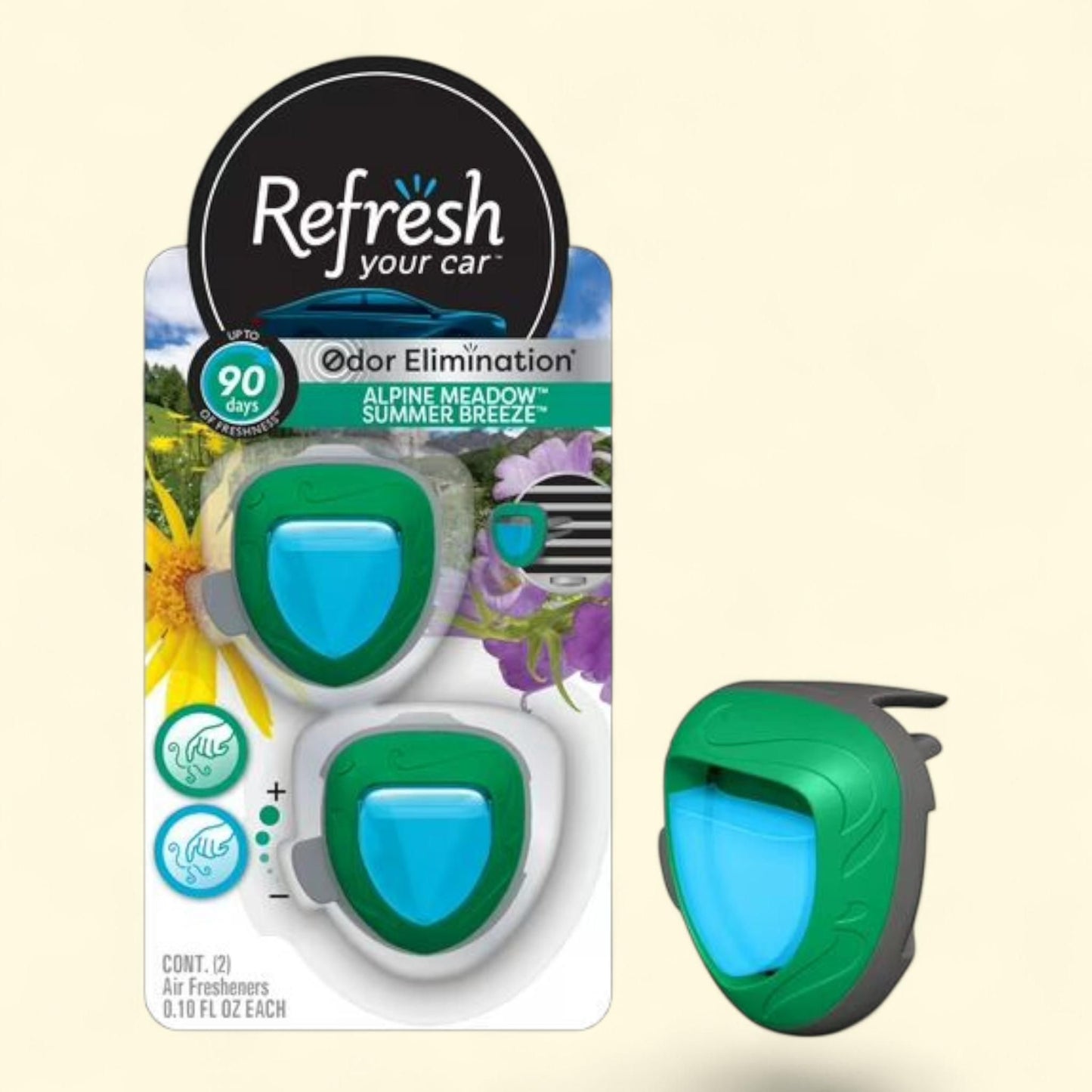 Refresh Your Car! Diffuser Air Freshener, 2 Pack