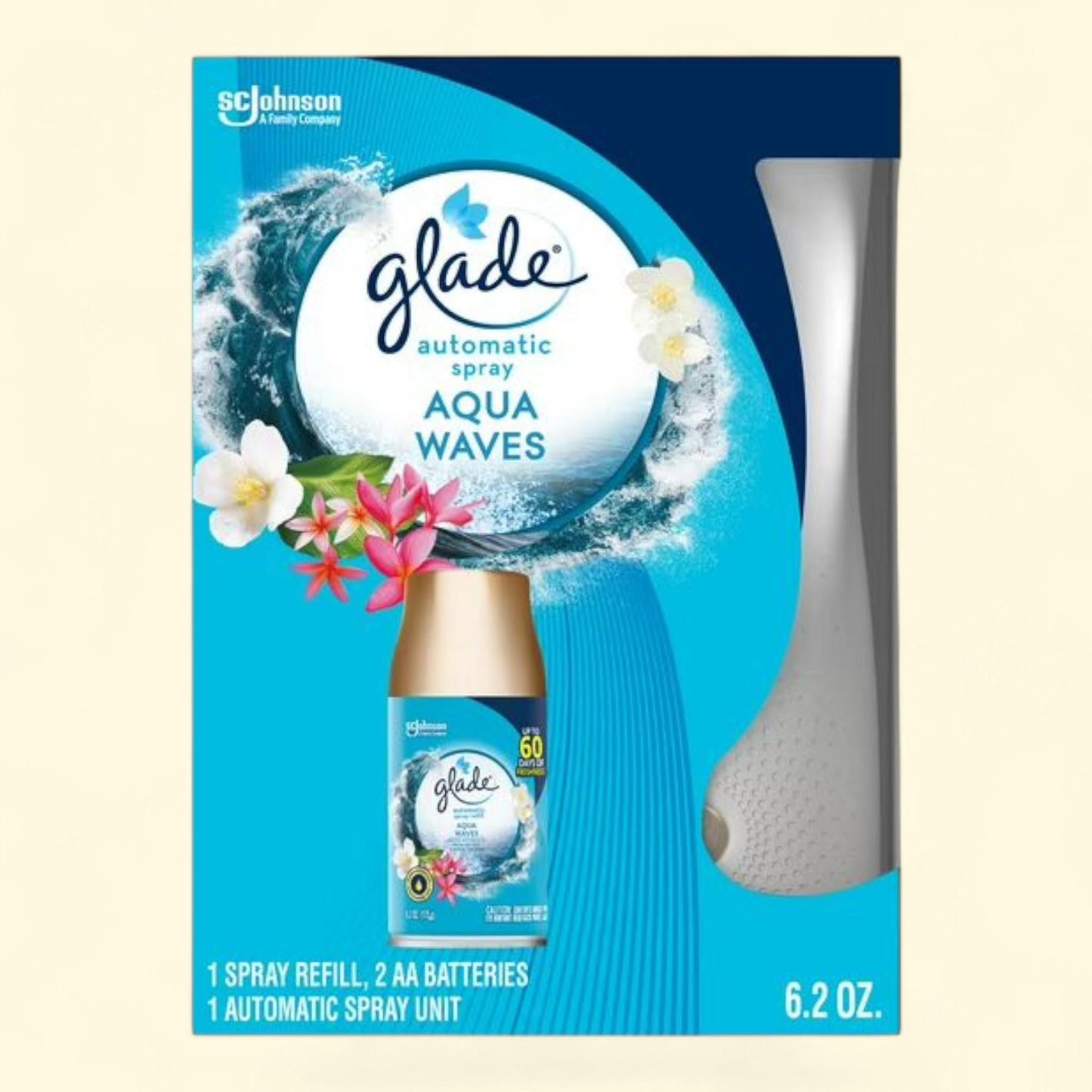 Glade Air Freshener Refill Spray, Aqua Waves, 6.2 oz