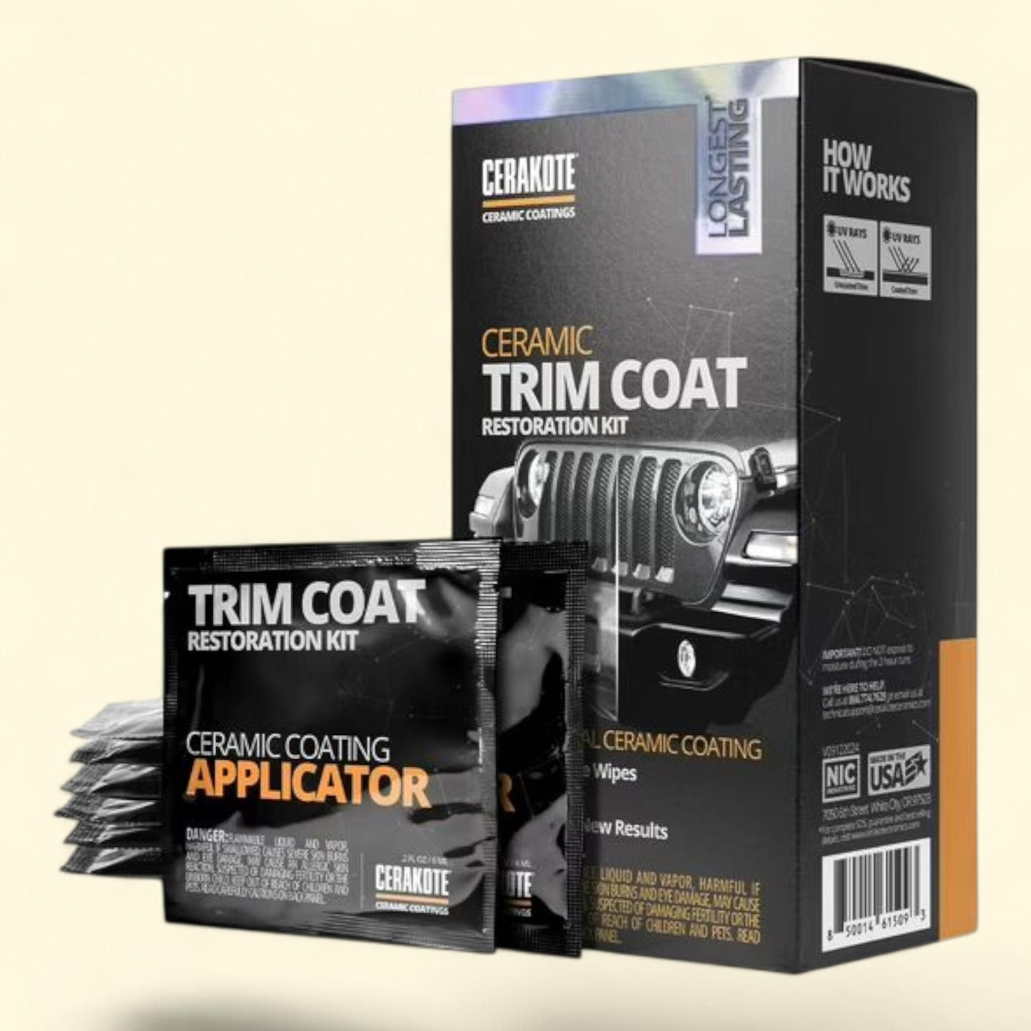 Cerakote Ceramic Trim Coat, Plastic Trim Restorer - 8 Pack