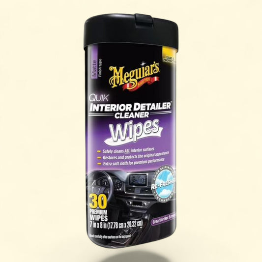 Meguiar's Quik Interior Detailer Cleaner Wipes, 30 Wipes