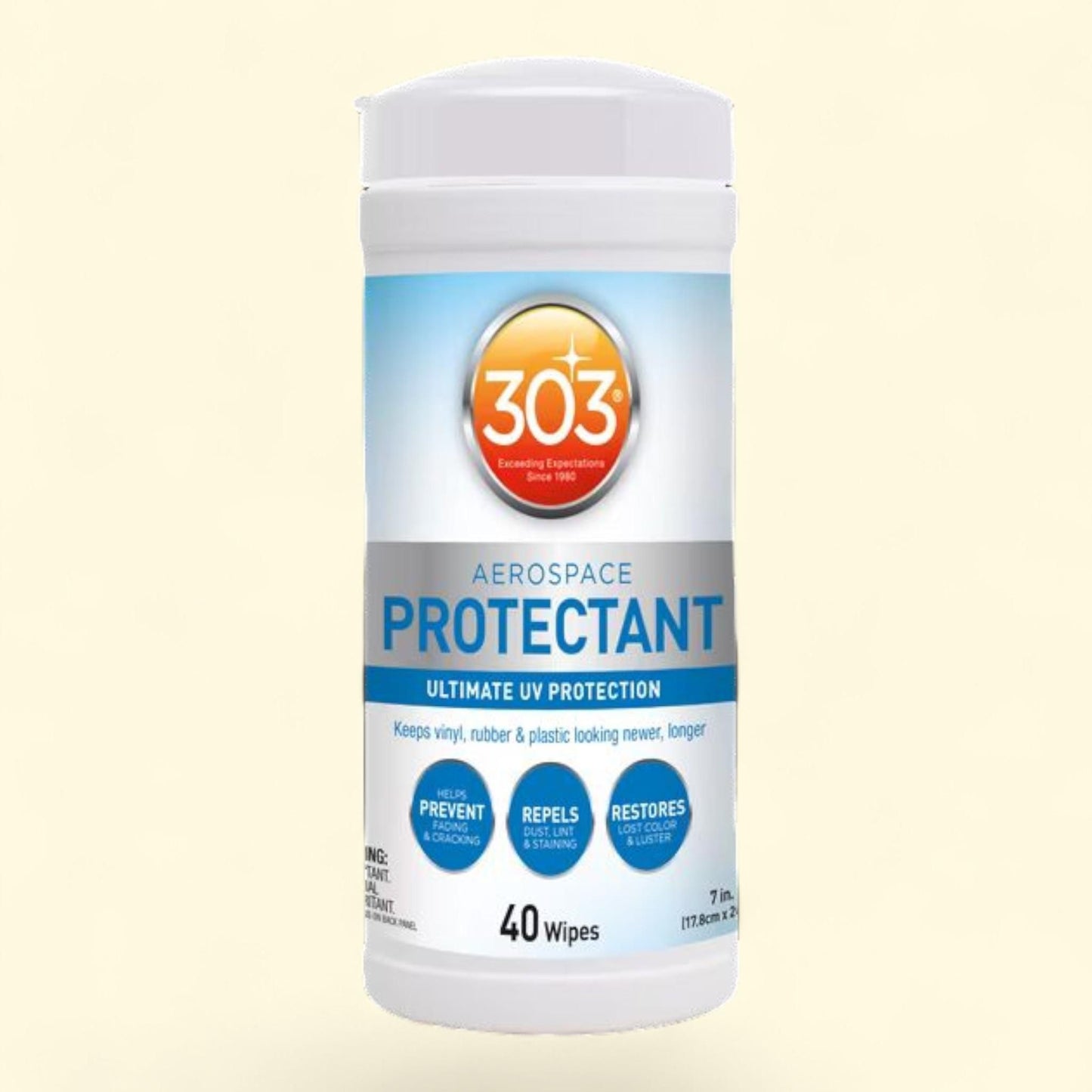 303 Aerospace Protectant Wipes, 40 Count