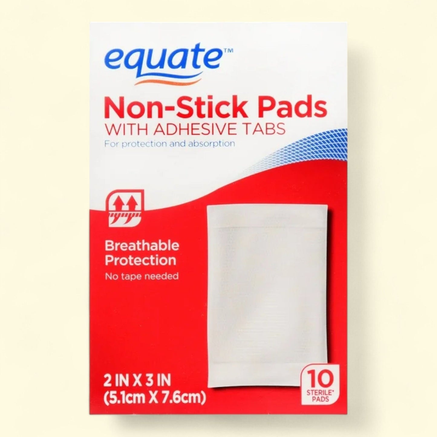 Equate Non-Stick Pads, 2 in x 3 in, 10 Count