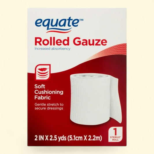 Equate Rolled Gauze, 2 in x 2.5 yds