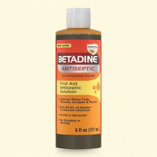 Betadine Antiseptic First Aid Solution, 6 oz