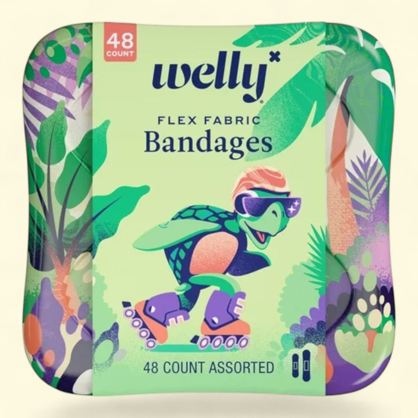 Welly Flex Fabric Bandages, Assorted Sizes, 48 Count